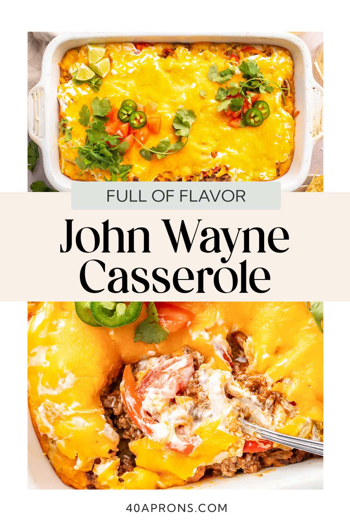 Pin graphic for john wayne casserole.