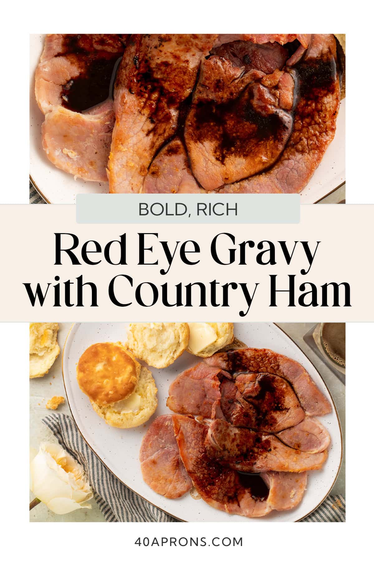 Pin graphic for red eye gravy.