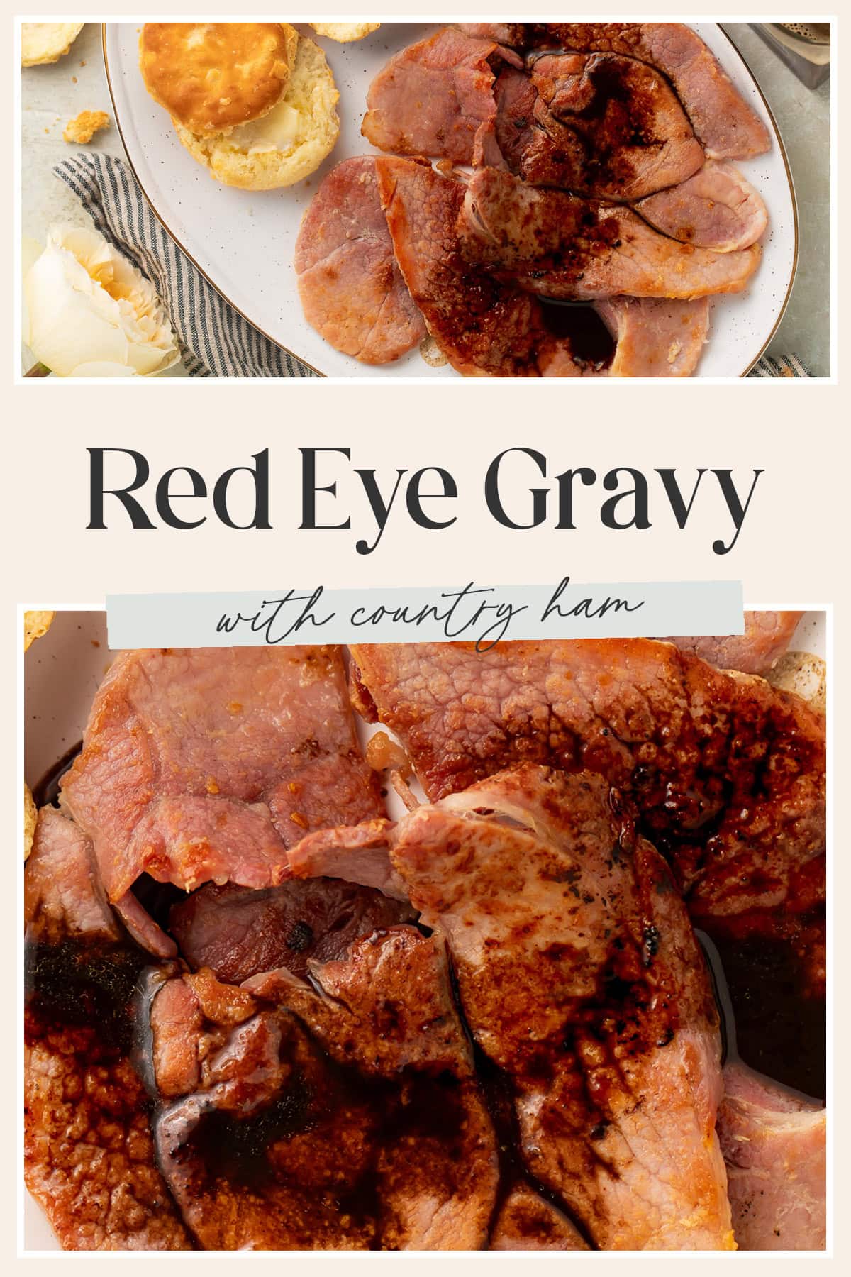 Pin graphic for red eye gravy.