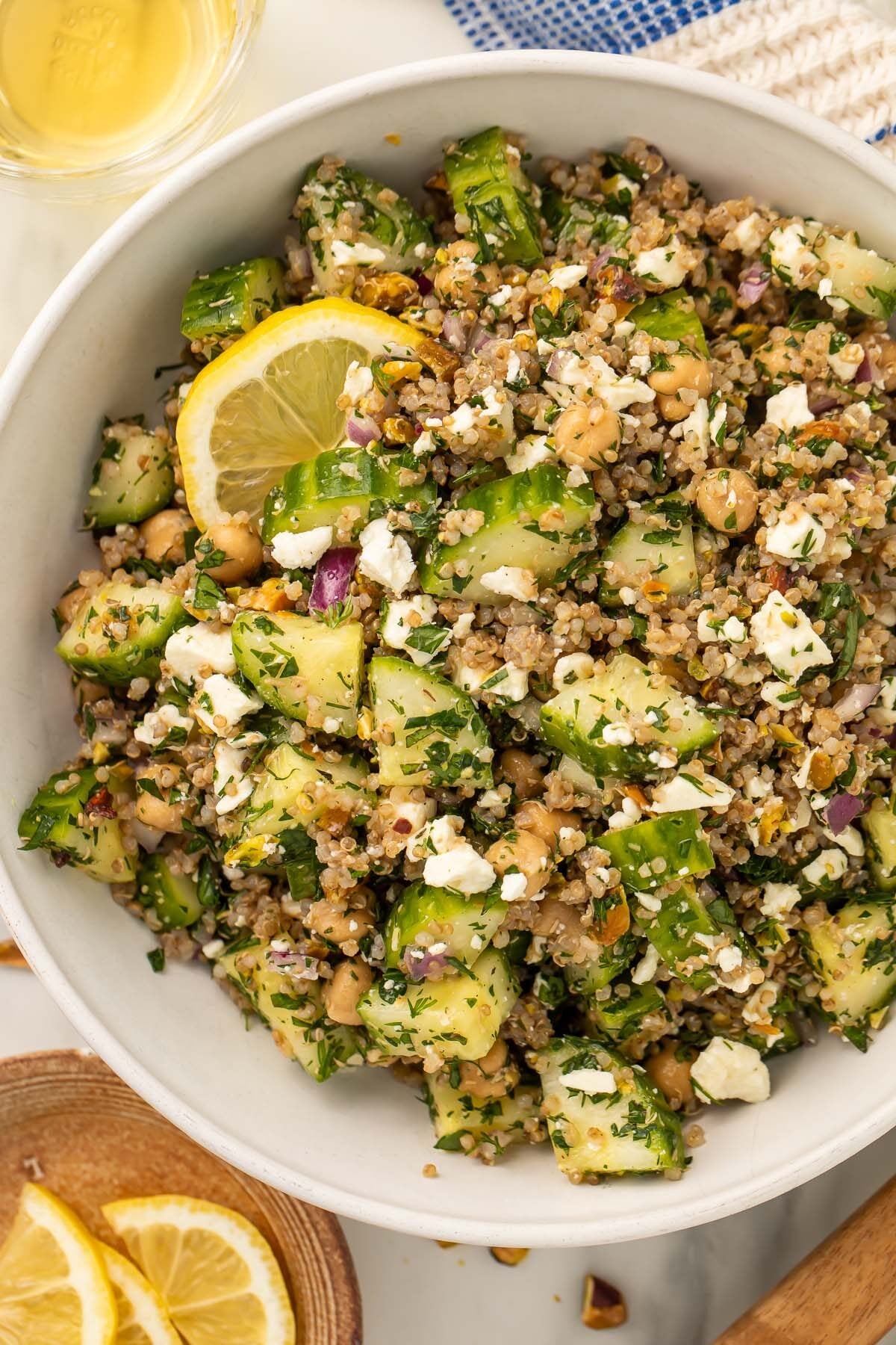 Viral Jennifer Aniston salad in a bowl.