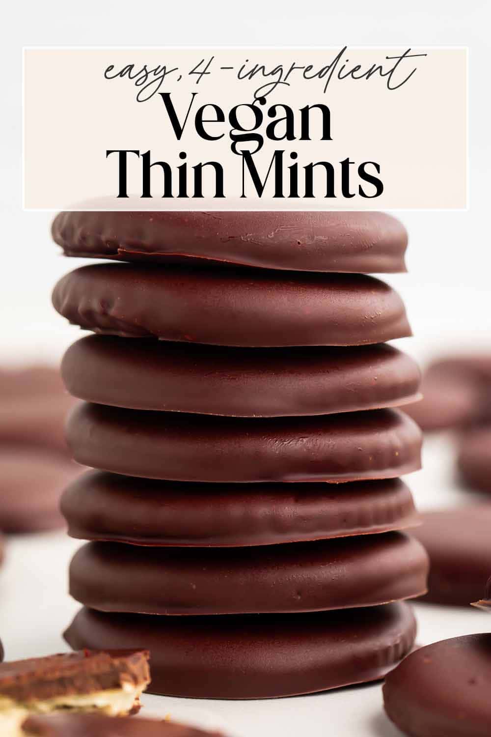 Pin graphic for vegan thin mints.