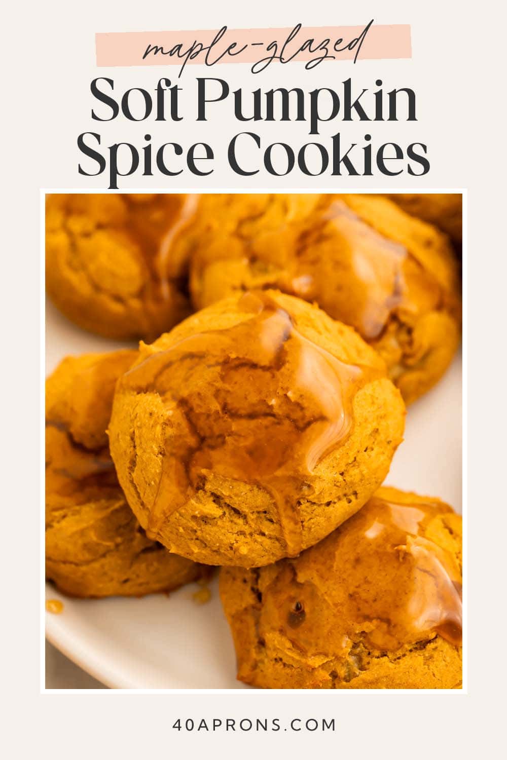 Pin graphic for healthy pumpkin cookies.