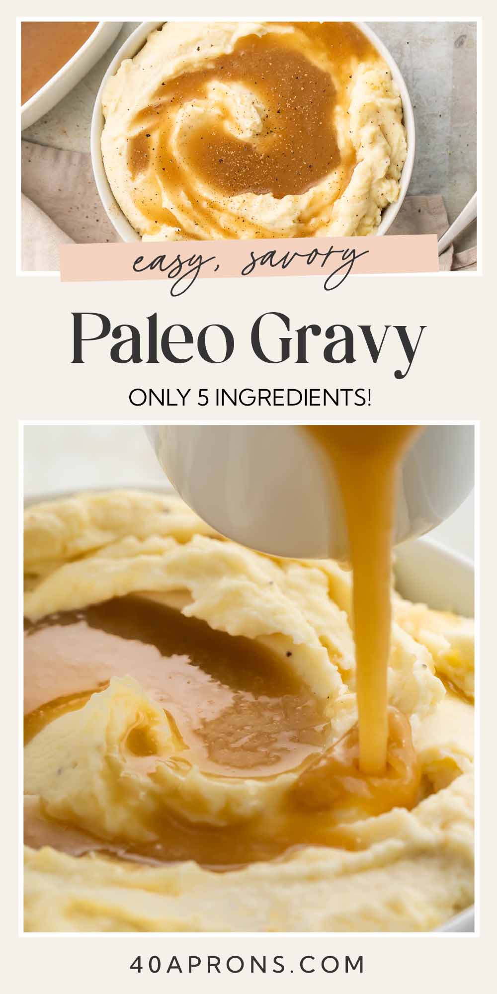 Pin graphic for paleo gravy.