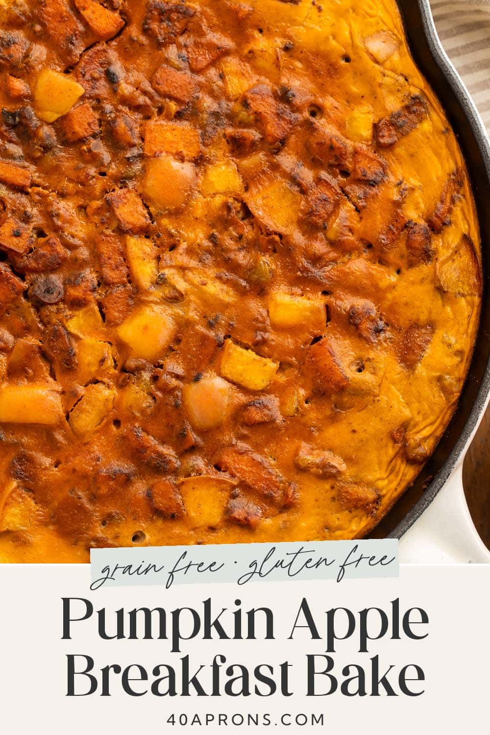 Pin graphic for paleo pumpkin breakfast bake.