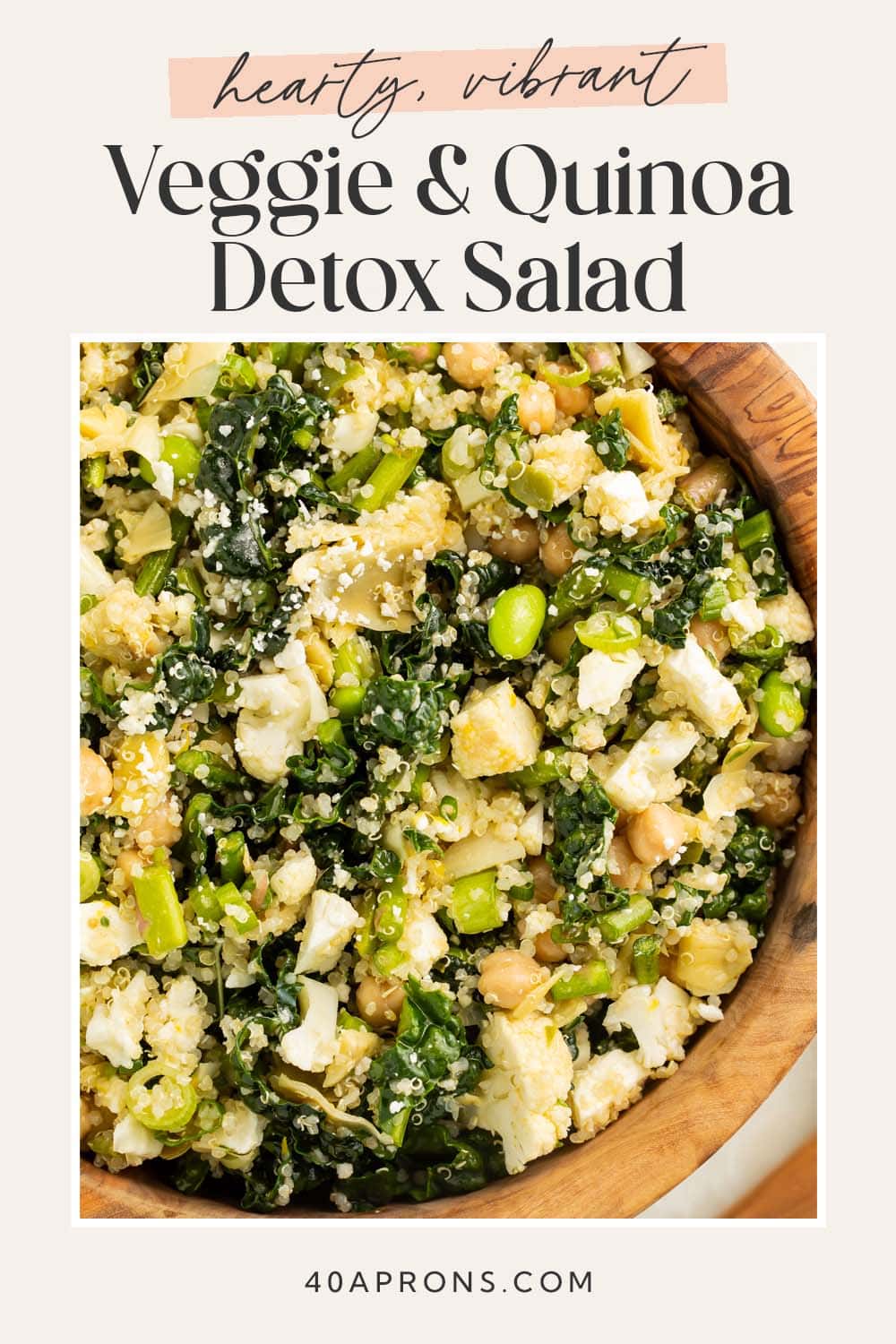 Pin graphic for detox salad.