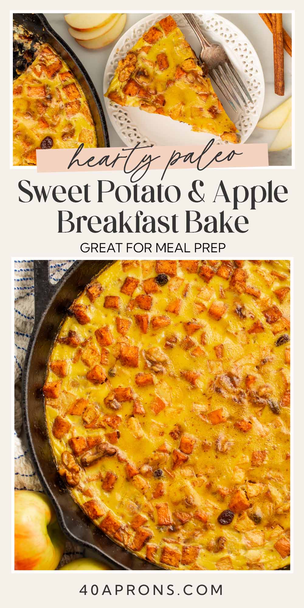 Pin graphic for paleo breakfast bake.