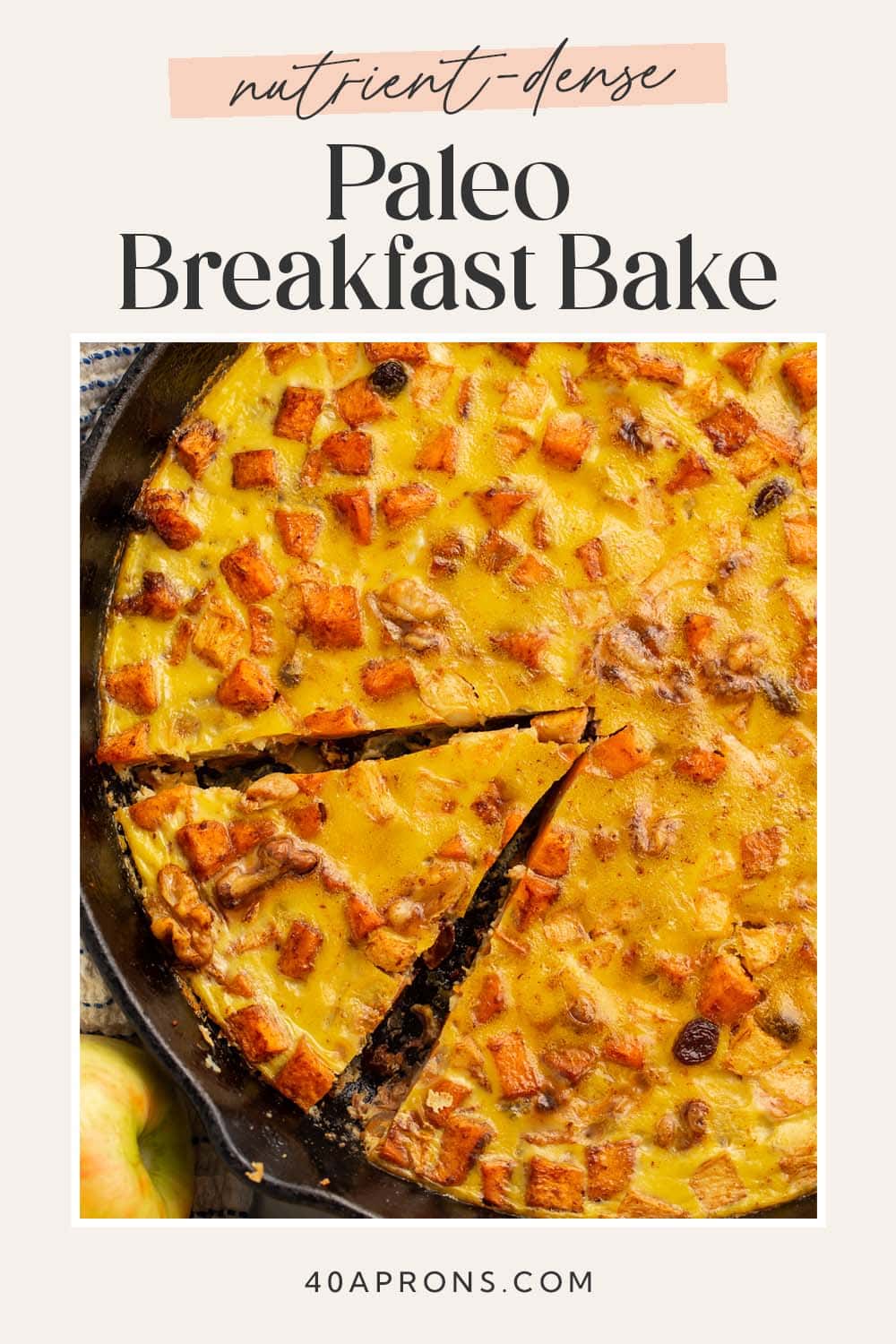 Pin graphic for paleo breakfast bake.