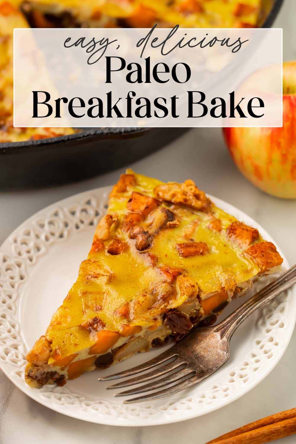 Pin graphic for paleo breakfast bake.