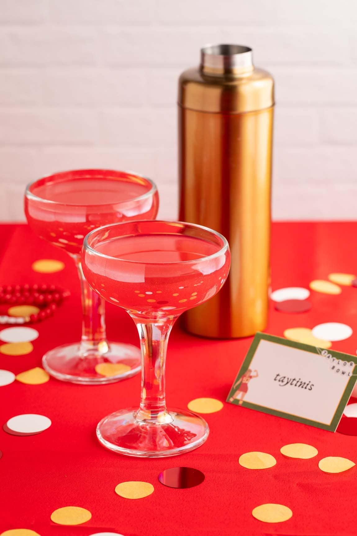 Taylor Swift's signature "Taytini" Cosmopolitans.