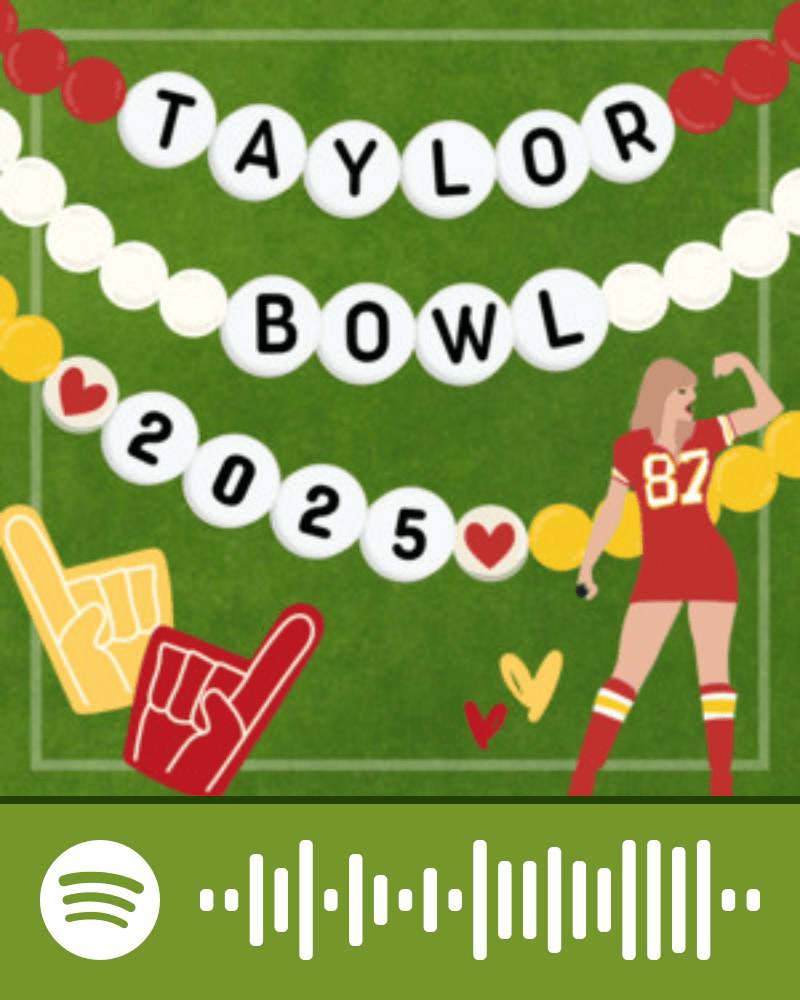 Pin graphic for Taylor Swift Super Bowl Party.