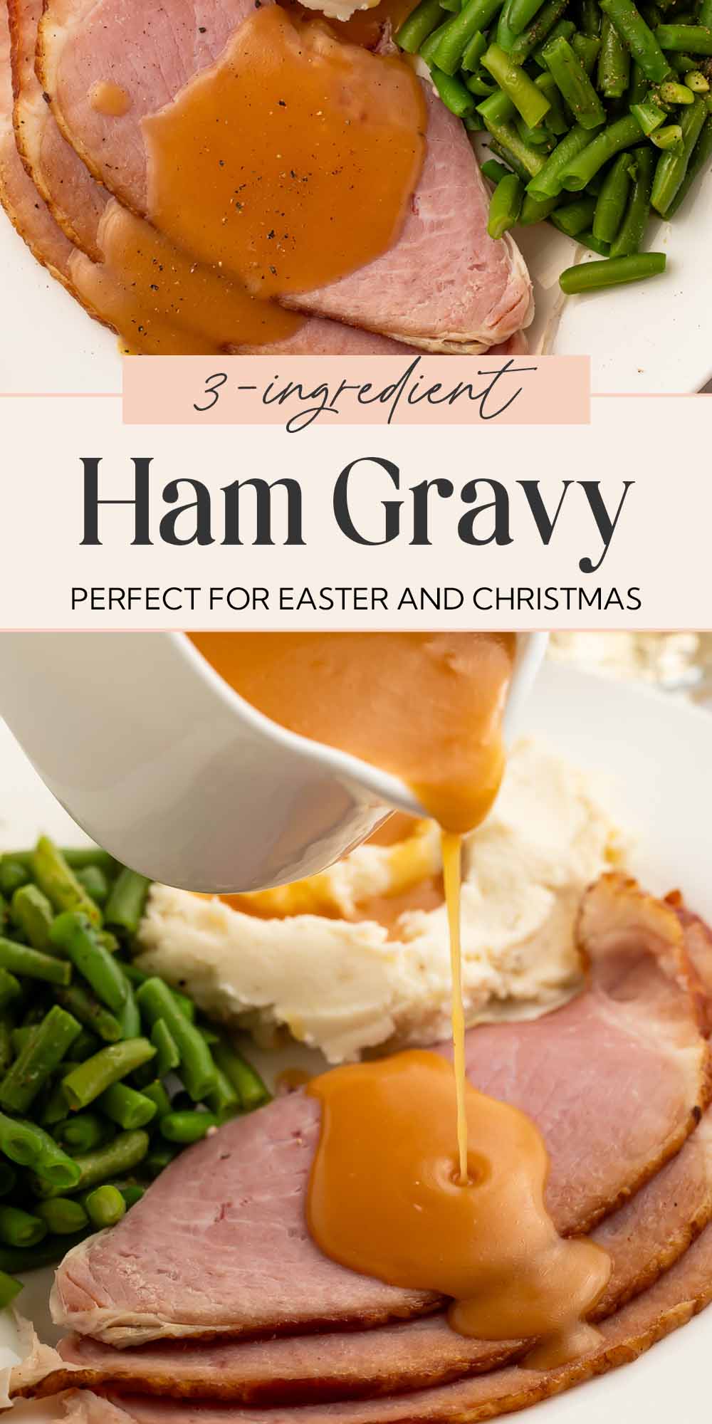 Pin graphic for ham gravy.