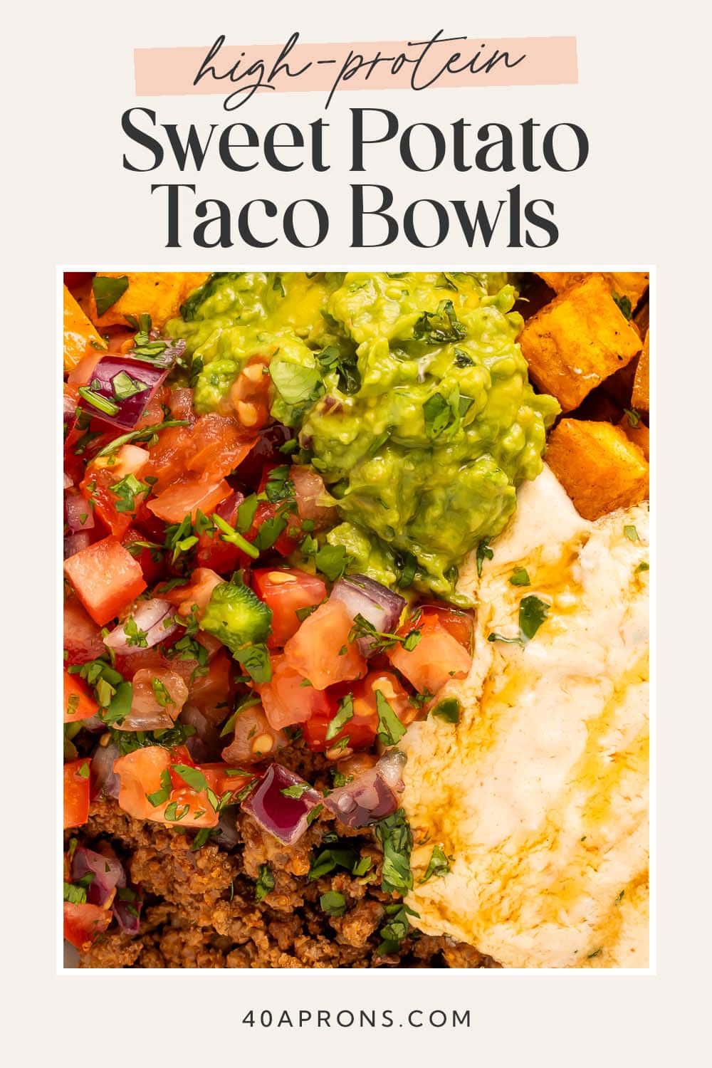 Pin graphic for Southwest ground beef bowl.
