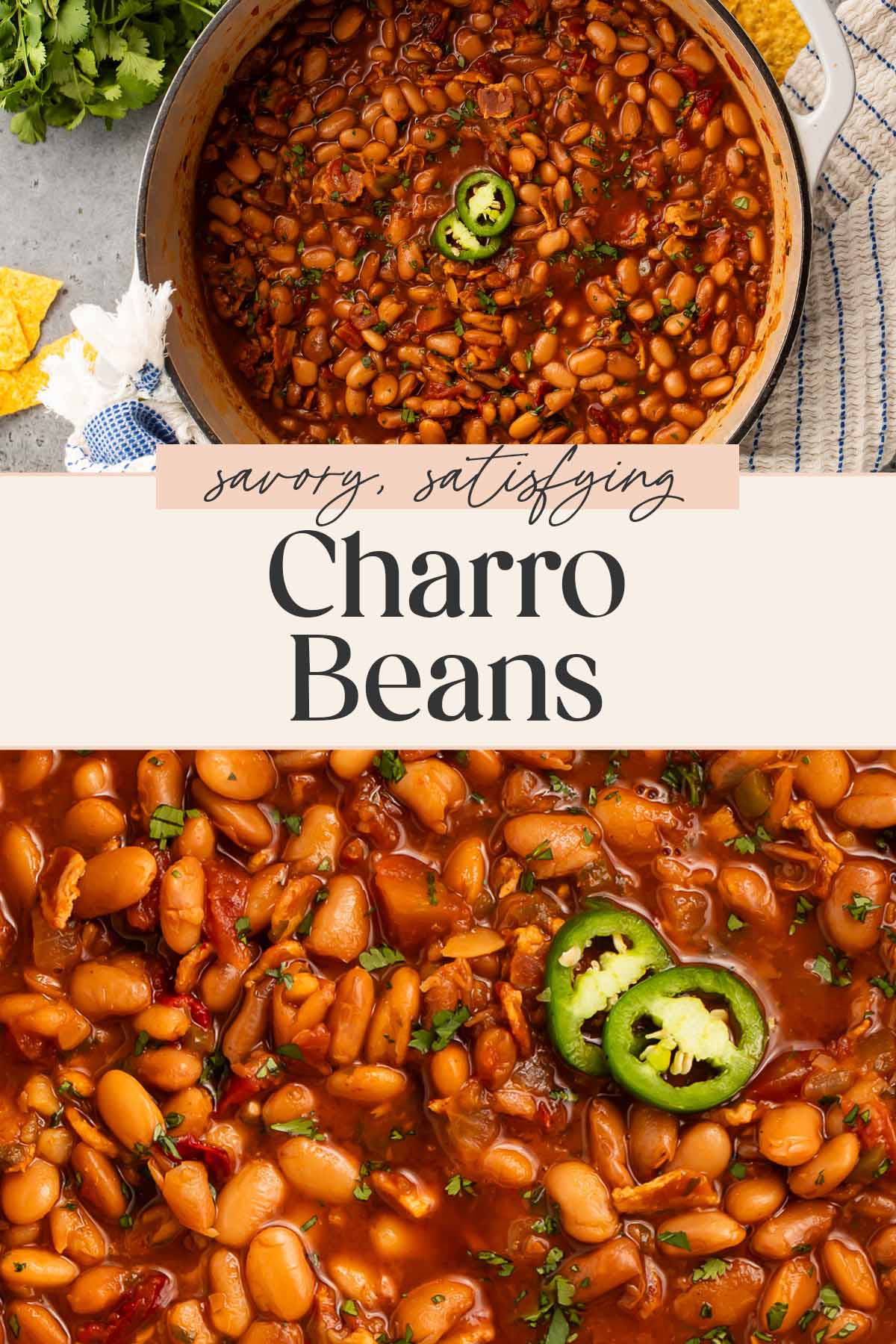 Pin graphic for charro beans.