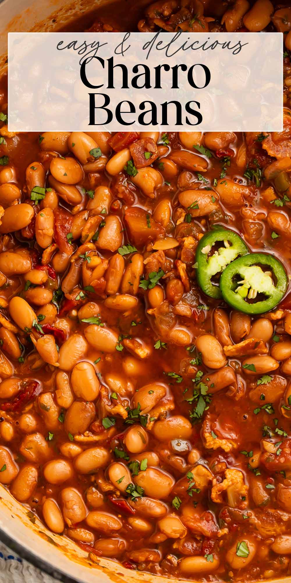 Pin graphic for charro beans.