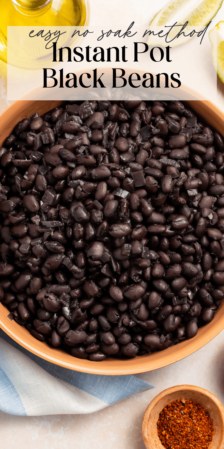 Black beans in bowl with step-by-step cooking photos