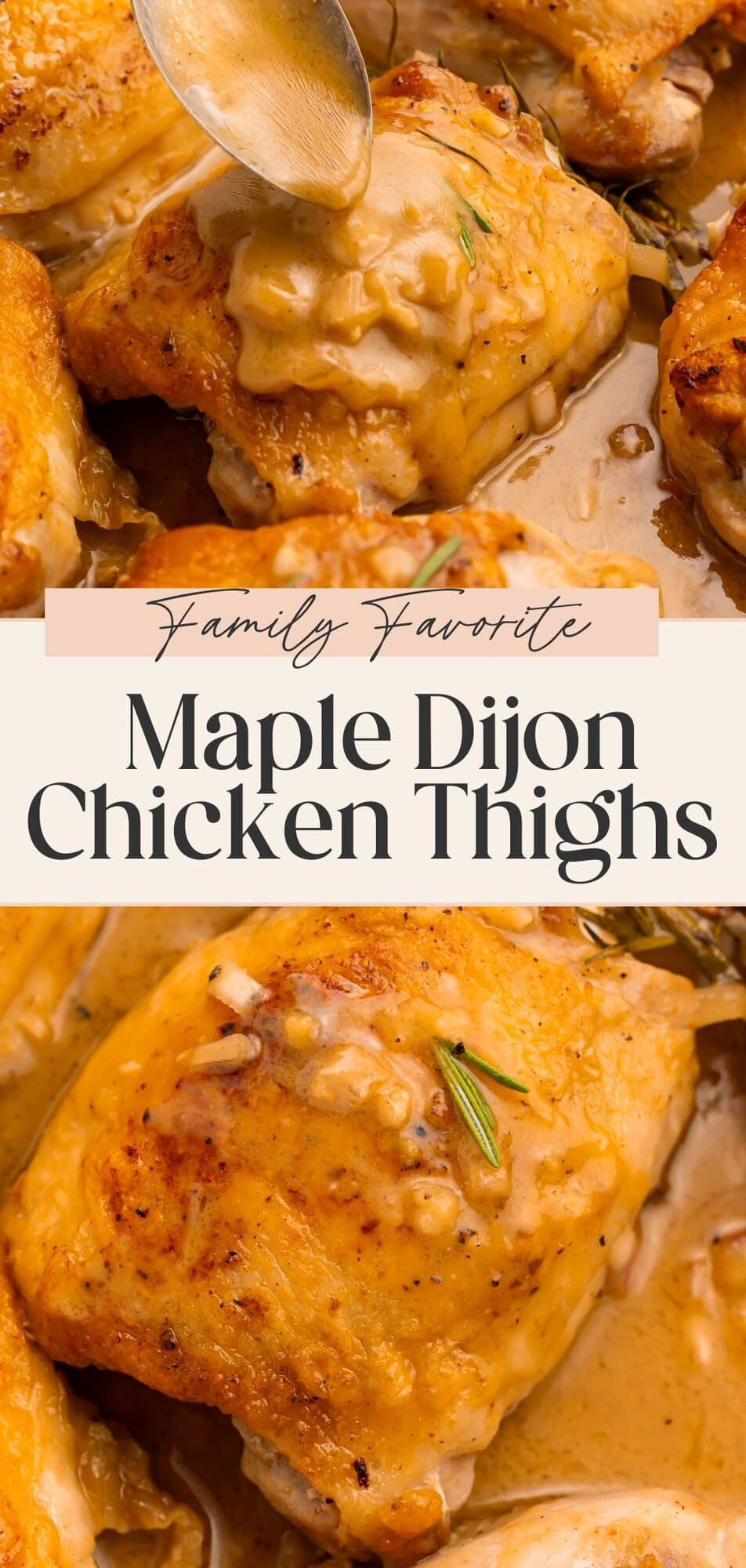 Family favorite maple dijon chicken recipe vertical story pin